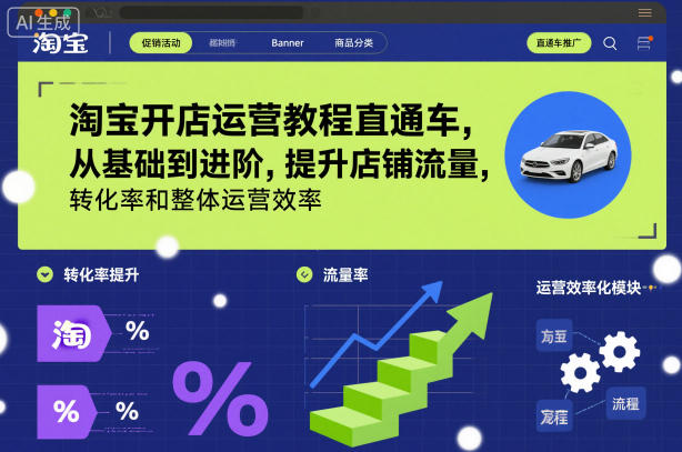 久爱副业网,网赚项目,网赚论坛博客网分享淘宝开店运营教程直通车，从基础到进阶，提升店铺流量，转化率和整体运营效率（更新11月）