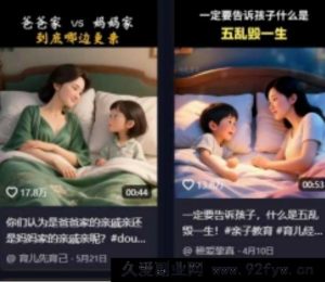 巧用扣子工作流快速打造早教育儿视频，短短几分钟轻松上手，月入过万不是梦-就爱副业网