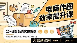 （16680期）电商作图秘籍：批量实操、模板巧用与流程革新，20+品类实战，月入3万-就爱副业网