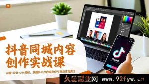 （16707期）多平台内容创作实战：抖音同城运营、设计、AI与剪辑，开启商业变现之路-就爱副业网