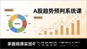 （16764期）A股趋势系统课：多维剖析、板块轮转与仓位调控，探寻翻倍收益秘籍（12月更新）-就爱副业网