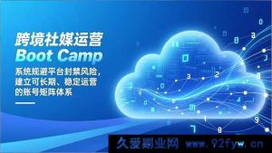 (16883期)跨境社媒运营进阶:突破封禁风险,搭建长效稳定账号矩阵-就爱副业网