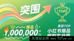 (16922期)小红书爆品打造新路径:从新品突破到百万级类目TOP实战秘籍-就爱副业网