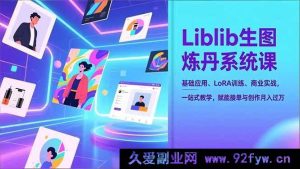 (16949期)Liblib生图新玩法!炼丹系统课,解锁LoRA训练,月入过万创作实战-就爱副业网