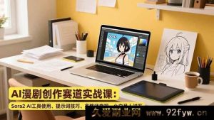 (16936期)全新AI漫剧创作实战:解锁Sora2新工具,超实用提示词与多样变现法助小白月入破万-就爱副业网