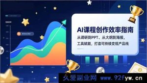 (16947期)AI课程创作全流程高效指南:调研、PPT、大纲、海报工具助力变现-就爱副业网