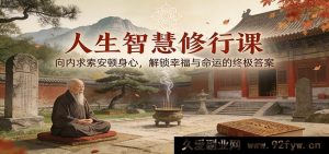 人生智慧探寻:从内挖掘,觅得身心安妥及幸福命运密钥-就爱副业网