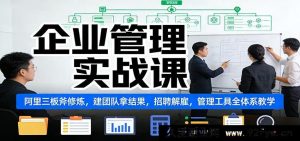 企业管理进阶课:全方位打造高效团队,解锁阿里式管理精髓与工具,精准招聘解雇-就爱副业网