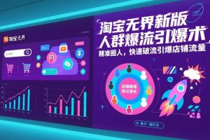 淘宝无界新版人群爆流引爆术，精准圈人，快速破流引爆店铺流量-就爱副业网