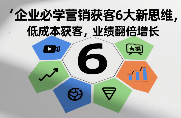 久爱副业网,网赚项目,网赚论坛博客网分享企业必学营销获客6大新思维,低成本获客,业绩翻倍增长