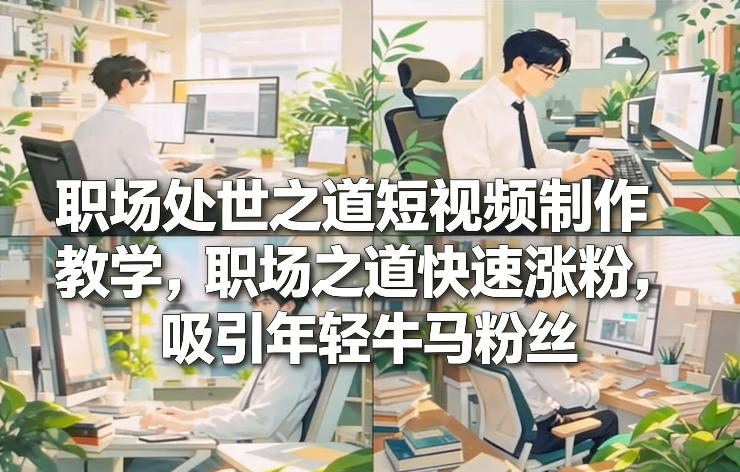 久爱副业网,网赚项目,网赚论坛博客网分享职场处世之道短视频制作教学,职场之道快速涨粉,吸引年轻牛马粉丝