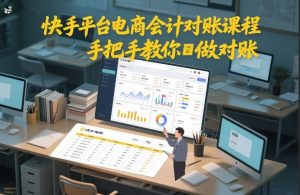 快手平台电商会计对账课程，手把手教你做对账-就爱副业网