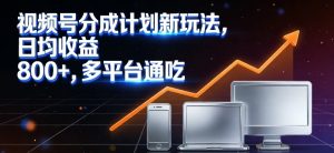 视频号分成计划新玩法，日均收益8张，多平台通吃-就爱副业网