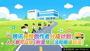 （17137期）腾讯视频创作者分成计划新手攻略：混剪/搬运玩法及变现教程-就爱副业网