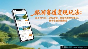 17153期旅游赛道变现攻略：跨平台引流+账号矩阵，构建闭环盈利模式，小白0基础快速赚钱-就爱副业网