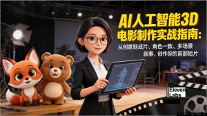 （17154期）AI 3D电影制作零基础实战：从创意到成片，角色连贯+多场景叙事，教你创作首部独立短片-就爱副业网