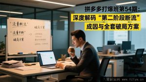 （17163期）拼多多运营第54期：拆解“第二阶段断流”根源与破局全攻略-就爱副业网