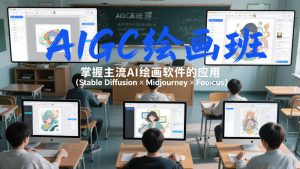 AIGC绘画班,掌握主流Ai绘画软件的应用(Stable Diffusion x Midjourney x Fooocus)-就爱副业网