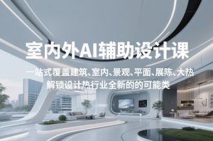 室内外AI设计课,一站式覆盖建筑、室内、景观、平面、展陈五大热门品类,解锁设计行业的全新可能-就爱副业网
