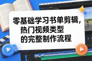 零基础学习书单剪辑,热门视频类型的完整制作流程(更新2026)-就爱副业网