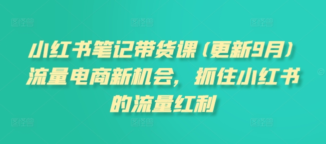 久爱副业网,网赚项目,网赚论坛博客网分享小红书笔记带货课,流量电商新机会,抓住小红书的流量红利(更新26年2月)