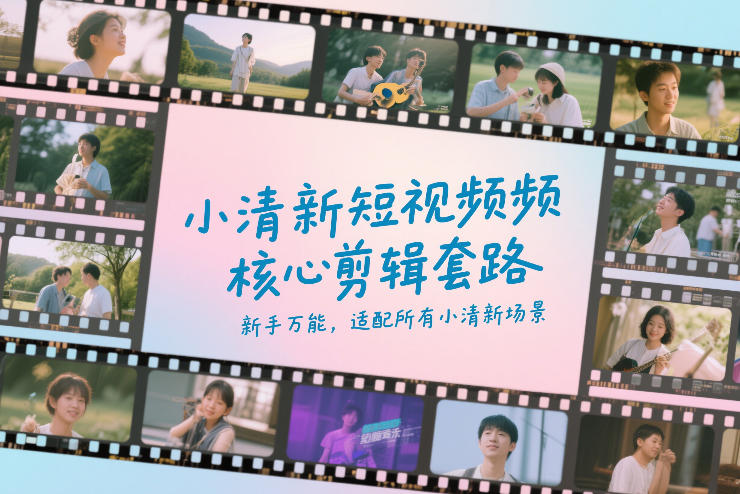 久爱副业网,网赚项目,网赚论坛博客网分享小清新短视频核心剪辑套路,新手万能,适配所有小清新场景