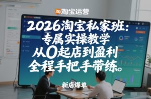2026淘宝私家班:专属实操教学,从0起店到盈利,全程手把手带练(更新)-就爱副业网
