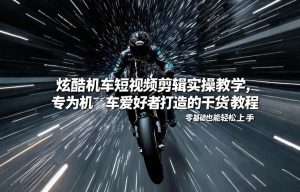 炫酷机车短视频剪辑实操教学,专为机车爱好者打造的干货教程,零基础也能轻松上手-就爱副业网