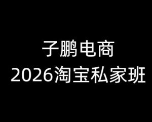 子鹏讲电商-淘宝私家班26年1月(价值4980元)_-就爱副业网