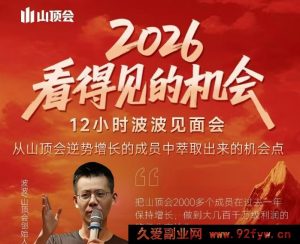 波波-2026看得见的机会12小时波波见面会全程线下课2月1日东莞_-就爱副业网