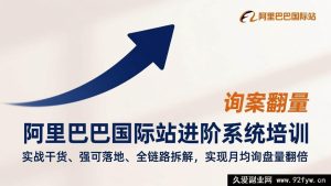 17335期 阿里巴巴国际站全流程运营实战课 手把手实操落地 干货无水分 轻松做到月询盘量翻倍-就爱副业网