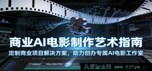 新手必看从0到1商用AI影视创作全攻略：定制商业化项目变现方案 手把手搭建专属AI电影工作室-就爱副业网