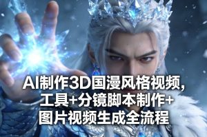 AI制作3D国漫风格视频,工具+分镜脚本制作+图片视频生成全流程-就爱副业网