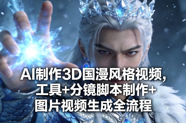 久爱副业网,网赚项目,网赚论坛博客网分享AI制作3D国漫风格视频,工具+分镜脚本制作+图片视频生成全流程