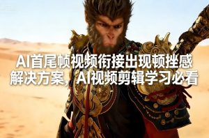 AI首尾帧视频衔接出现顿挫感解决方案，AI视频剪辑学习必看-就爱副业网