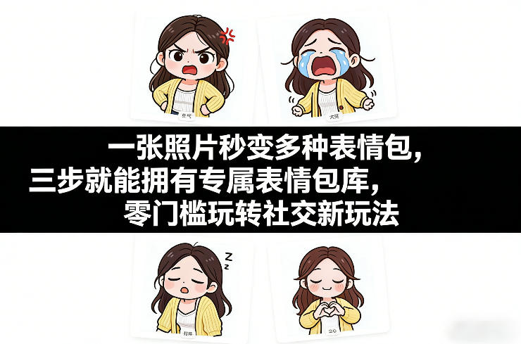 久爱副业网,网赚项目,网赚论坛博客网分享一张照片秒变多种表情包,三步就能拥有专属表情包库,零门槛玩转社交新玩法【文档】
