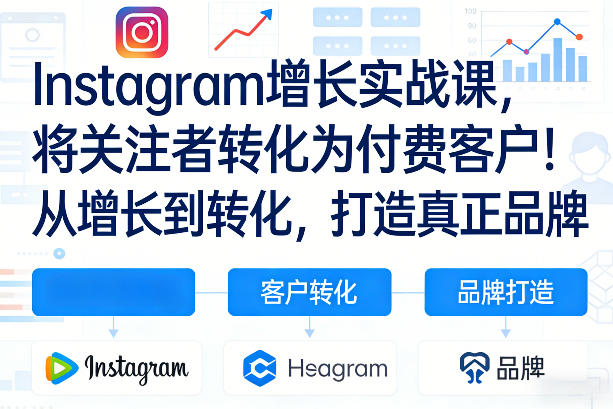 久爱副业网,网赚项目,网赚论坛博客网分享Instagram增长实战课,将关注者转化为付费客户!从增长到转化,打造真正品牌(双语字幕)